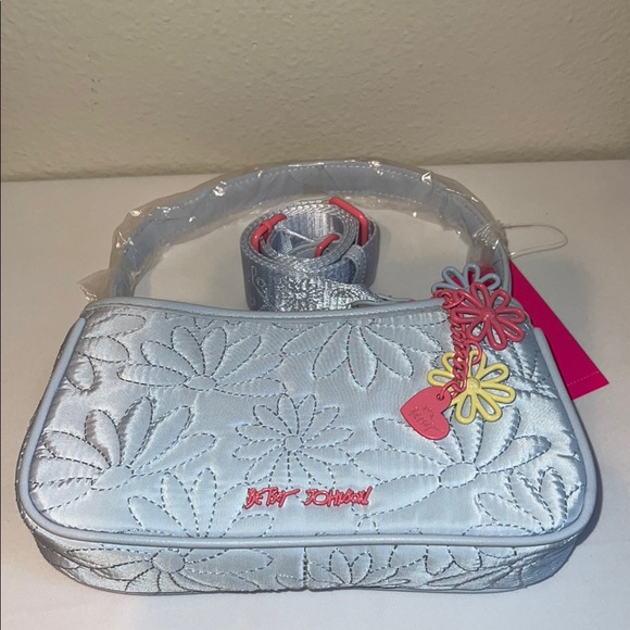 Betsey Johnson Shoulder/Crossbody Bag with Floral Design - Picture 4 of 14
